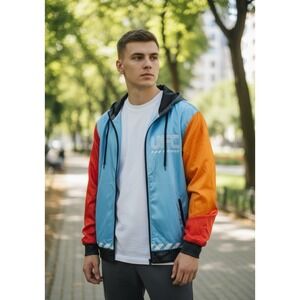 UFC Hooded Jacket Unisex Size‎ XL Multicolor Full Zip MMA NWOT